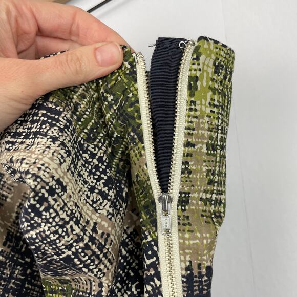 Edme & Esyllte | Anthropologie Wythes Purple & Green Sash Strapless Sheath Dress - Picture 7 of 10